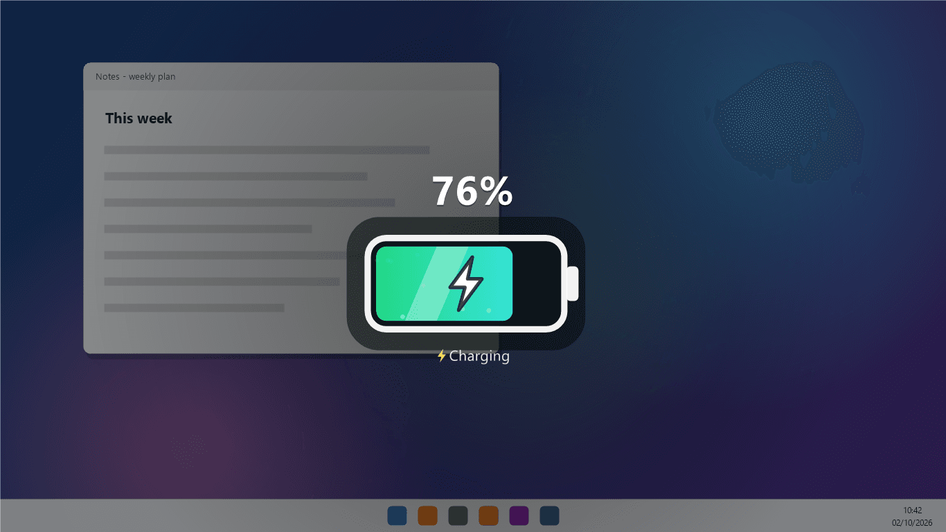The Battery charging animation