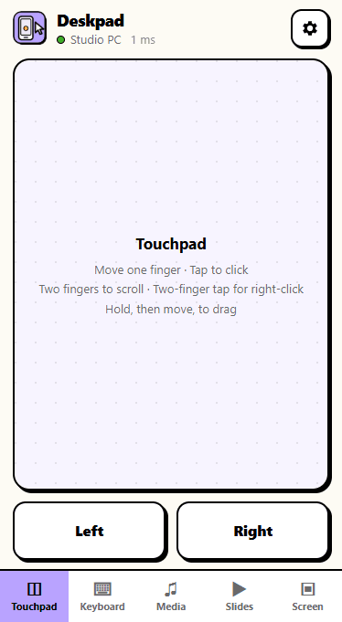 The touchpad
