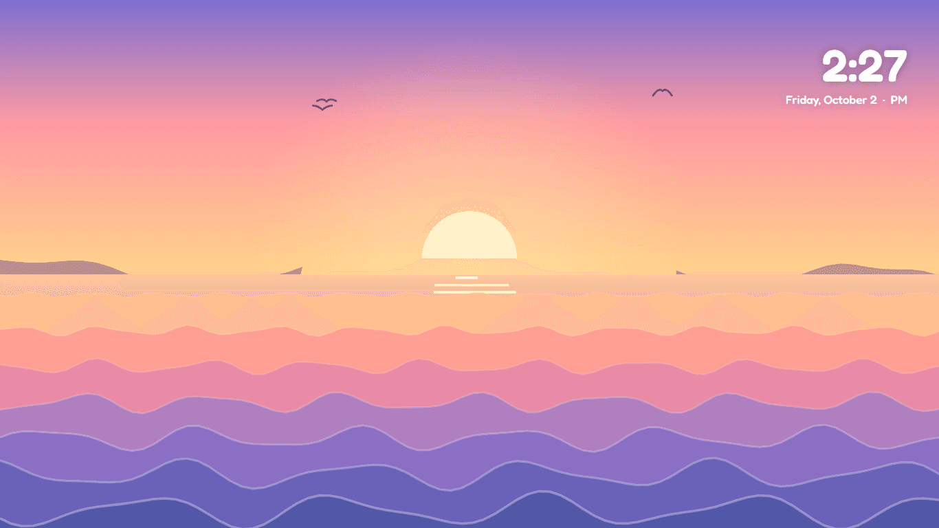 Waves under a setting sun