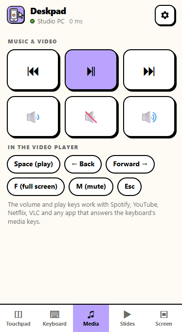 The media remote